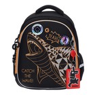 Рюкзак каркасный Grizzly, 36 х 28 х 20 см, с картхолдером, светодиодная подсветка, чёрный - Фото 3