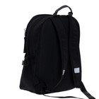 Рюкзак школьный Grizzly "Дино", 38 х 29 х 17.5 см, эргономичная спинка, чёрный/серый - Фото 2