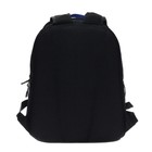 Рюкзак школьный Grizzly "Дино", 38 х 29 х 17.5 см, эргономичная спинка, чёрный/синий - фото 24476523