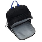 Рюкзак школьный Grizzly "Дино", 38 х 29 х 17.5 см, эргономичная спинка, чёрный/синий - фото 24476525