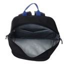 Рюкзак школьный Grizzly "Дино", 38 х 29 х 17.5 см, эргономичная спинка, чёрный/синий - фото 24476527