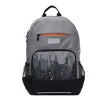 Рюкзак школьный, 40 х 25 х 13 см, Grizzly 255, эргономичная спинка, отделение для ноутбука, серый/чёрный RB-255-1 - Фото 3