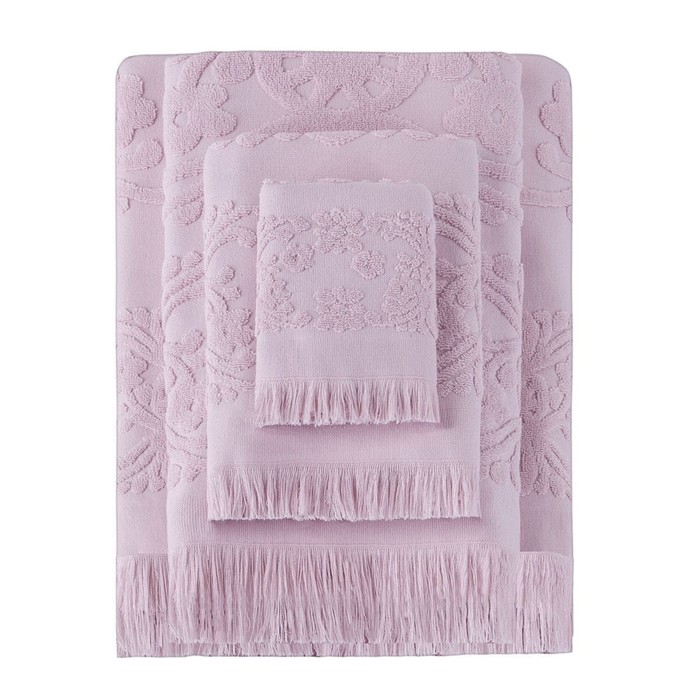 Полотенце махровое Arya Home Isabel Soft, 520 гр, размер 30x50 см, цвет пудровый