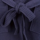 Халат вафельный унисекс, размер S, цвет синий - Фото 5