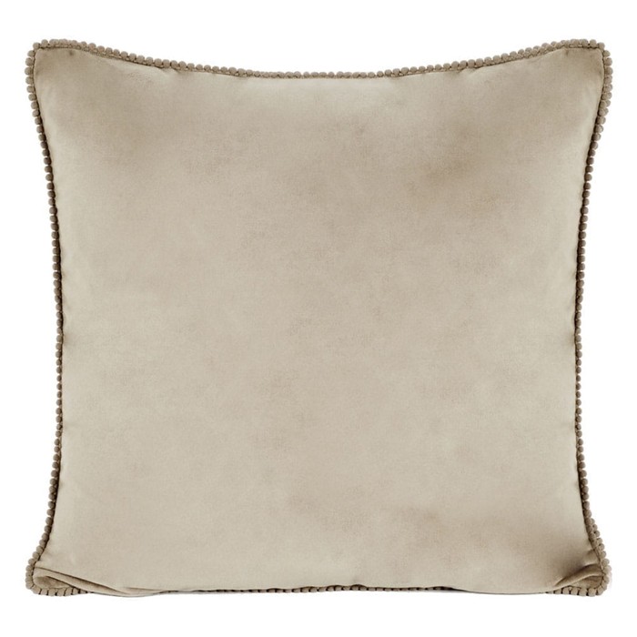 Велюровый чехол для подушки, размер 45x45 см, цвет серо-коричневый