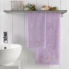 Набор полотенец, размер 50x90 см 70x140 см, цвет лиловый 2 шт - Фото 1