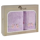 Набор полотенец, размер 50x90 см 70x140 см, цвет лиловый 2 шт - Фото 3