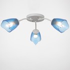 Люстра «Оникс» BayerLux, 3×15 Вт E27, белый-синий, 50×15×15 см - Фото 2