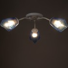 Люстра «Оникс» BayerLux, 3×15 Вт E27, белый-синий, 50×15×15 см - Фото 3