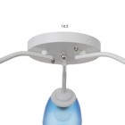 Люстра «Оникс» BayerLux, 3×15 Вт E27, белый-синий, 50×15×15 см - Фото 6