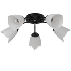 Люстра «Оникс» BayerLux, 5×15 Вт E27, черный-белый, 52×52×15 см - Фото 1