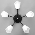 Люстра «Оникс» BayerLux, 5×15 Вт E27, черный-белый, 52×52×15 см - Фото 4