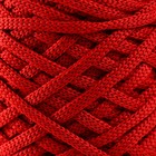 Шнур для вязания 100% полиэфир, ширина 3 мм 100м (красный) - Фото 3