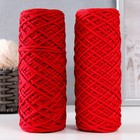 Шнур для вязания 100% полиэфир, ширина 3 мм 100м (красный) - фото 9585673