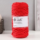 Шнур для вязания 100% полиэфир, ширина 5 мм 100м (красный) - фото 6643356