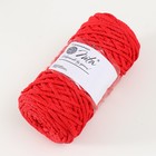 Шнур для вязания 100% полиэфир, ширина 5 мм 100м (красный) - фото 6643357