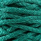 Шнур для вязания 100% полиэфир, ширина 5 мм 100м (изумрудный) - фото 6643387