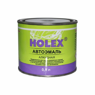 Эмаль алкидная Holex RAL9005 черная, 0,5 л