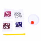 Алмазная мозаика на новый год с частичным заполнением для детей на открытке «Снеговики», набор для творчества - Фото 6