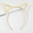 Ободок новогодний для волос жемчужный Meo, ширина 12 см - Фото 2