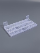 Органайзер для хранения мелочей, 21 отделение, 21.5×10.5×1.9 см, прозрачный - Фото 3