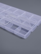 Органайзер для хранения мелочей, 21 отделение, 21.5×10.5×1.9 см, прозрачный - Фото 5