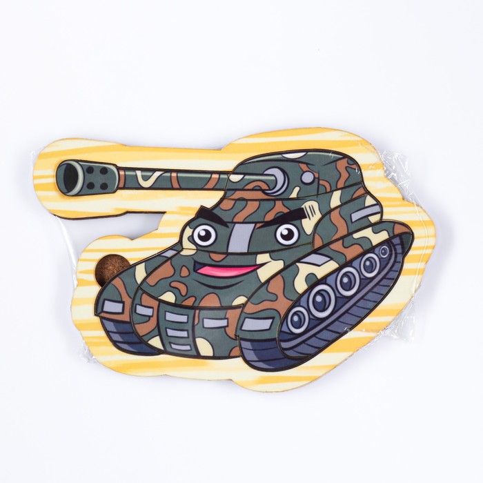 Пазлы деревянные "Танк", 10 деталей, 15х10 см 55261