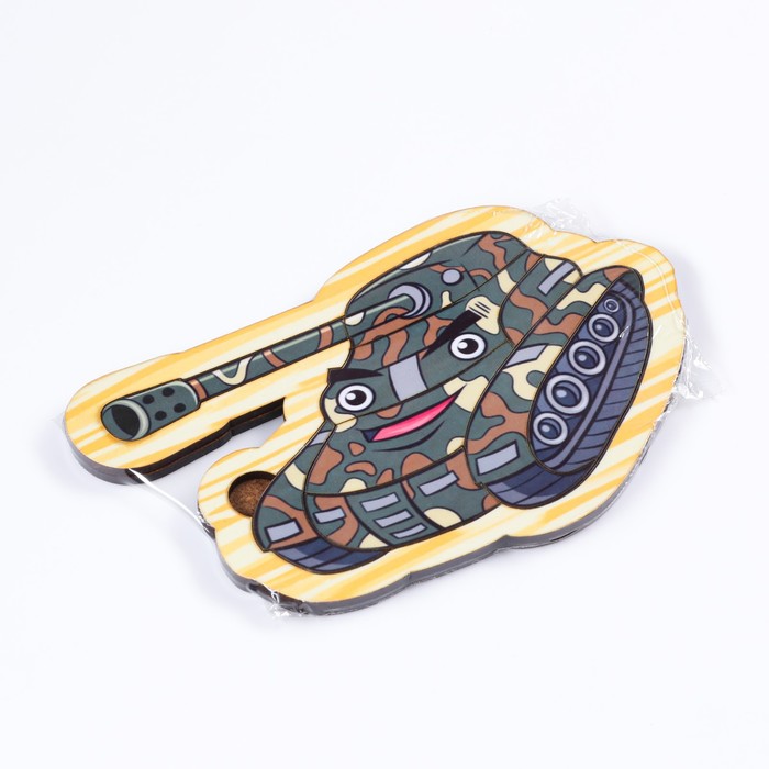 Пазлы деревянные "Танк", 10 деталей, 15х10 см 55261