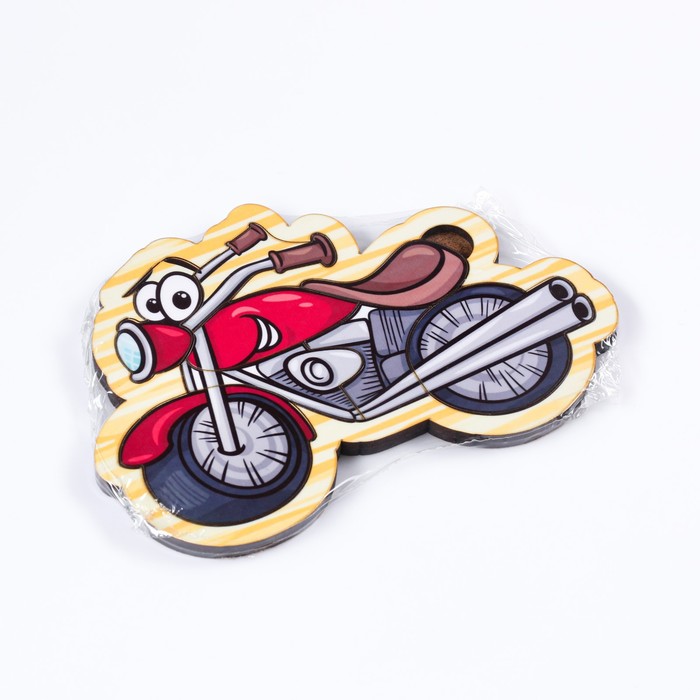 Пазлы деревянные "Мотоцикл", 9 деталей, 14х10 см 55262