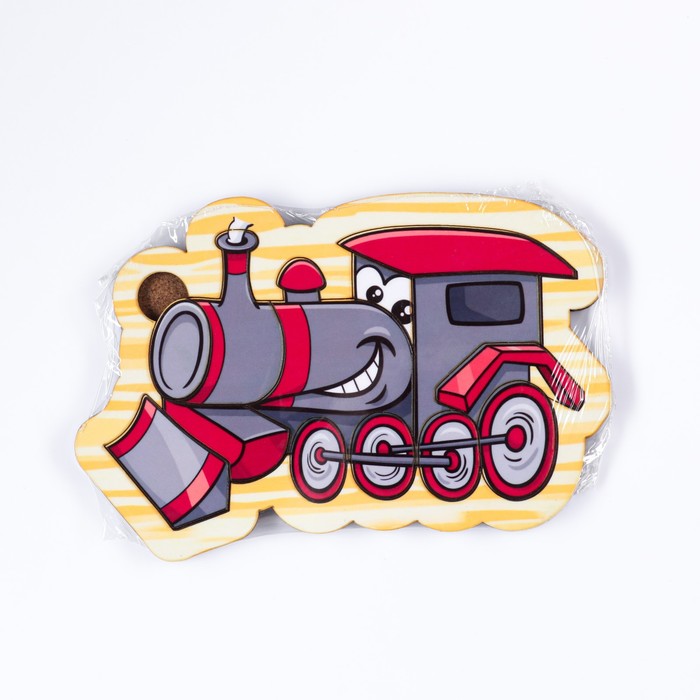 Пазлы деревянные "Паровоз", 13 деталей, 15х9.5 см 55264