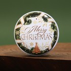 Новогодняя свеча в железной банке «Merry Christmas», аромат ваниль, диам. 4,8 см - фото 9323489