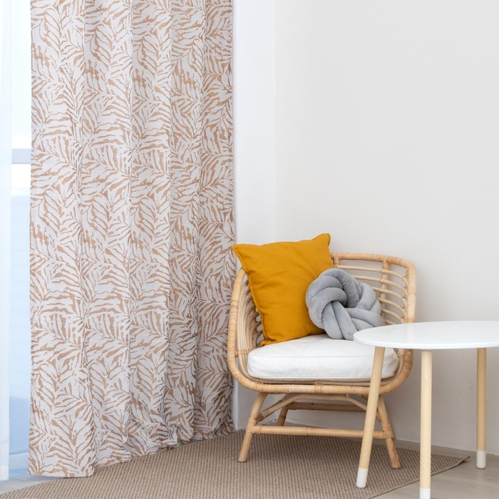 Штора портьерная «Этель. Элит», бежевая, 145×265 см - Фото 1