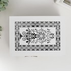 Шкатулка для украшений «Белые ажурные узоры», дерево, с делениями, 17×24×7 см, МИКС - Фото 3