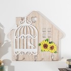 Крючки декоративные дерево "Домик с птичьей клеткой" 3,8х29,5х26 см - фото 41998061