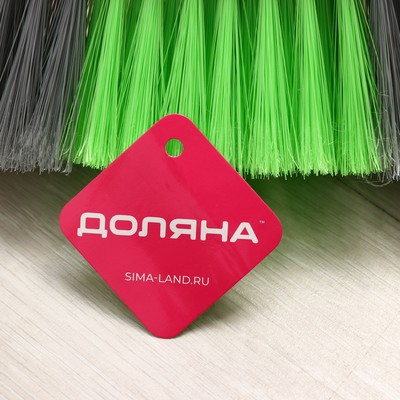 Щётка для пола с отбойниками Доляна, окрашенный черенок, 27×6×126 см, серая