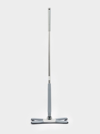 Швабра с отжимом Twist Raccoon, насадка из микрофибры 36×14 см, стальная нержавеющая ручка 125 см