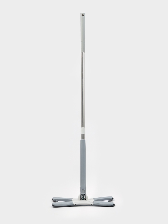 Швабра с отжимом Twist Raccoon, насадка из микрофибры 36×14 см, стальная нержавеющая ручка 125 см