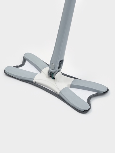 Швабра с отжимом Twist Raccoon, насадка из микрофибры 36×14 см, стальная нержавеющая ручка 125 см