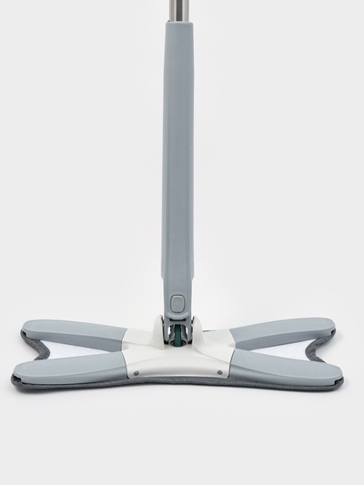 Швабра с отжимом Twist Raccoon, насадка из микрофибры 36×14 см, стальная нержавеющая ручка 125 см