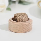 Деревянная шкатулка для колец «Свадебная: Мистер и Мисс», бук, 5.2×4.2 см - фото 45138265