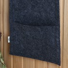 Коврик банный настенный, войлок, 3 кармана 79х36 см черный - фото 44492392