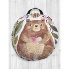 Подушка сидушка «Добрый медведь в цветах», декоративная, d = 52 см - Фото 1