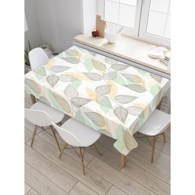 Скатерть на стол «Листья осени», прямоугольная, сатен, размер 120х145 см