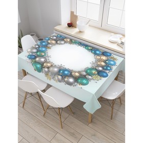 Скатерть на стол «Круг из шариков», прямоугольная, сатен, размер 120х145 см
