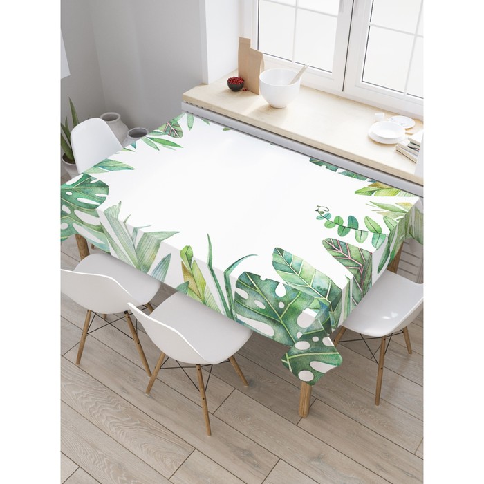 Скатерть на стол «Макушки тропиков», прямоугольная, сатен, размер 120х145 см
