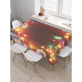 Скатерть на стол «Новогодние гирлянды», прямоугольная, оксфорд, размер 120х145 см