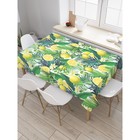 Скатерть на стол «Лимоны и тропики», прямоугольная, оксфорд, размер 145х180 см - фото 292407615