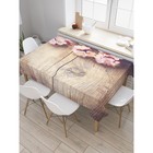 Скатерть на стол «Цветки вишни», прямоугольная, оксфорд, размер 145х180 см - фото 292407631