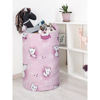Корзина для игрушек «Цветочные коты, размер 40х60 см