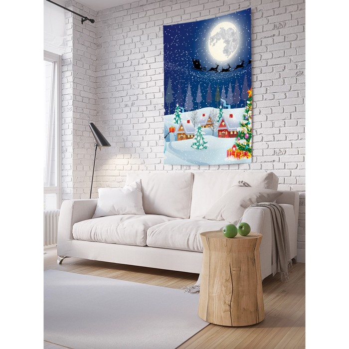 Декоративное панно с фотопечатью «Новогодний вечер», вертикальное, размер 100х150 см
